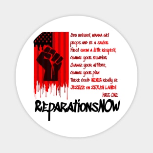 Reparations NOW (Light Background) Magnet